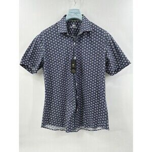 Bertigo “James” Slim-Fit Button-Down Blue floral Shirt 2XL NWT (A-4)